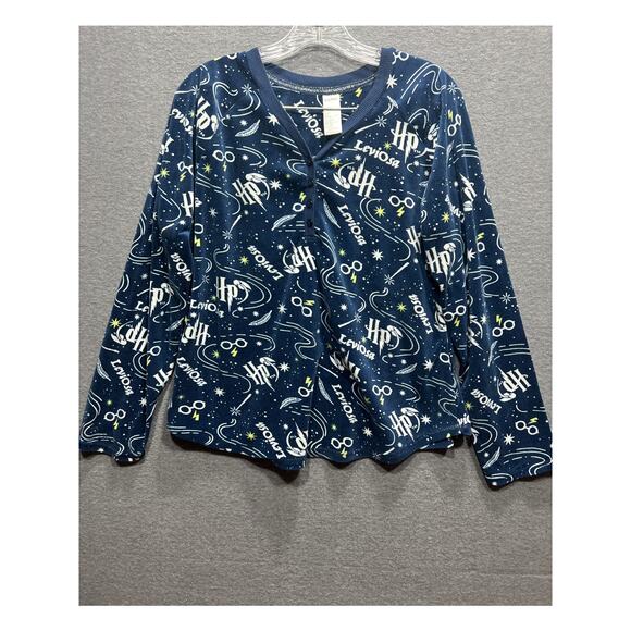 Harry Potter Sleepwear Navy Blue Womens Size L 12/14 - Picture 4 of 12